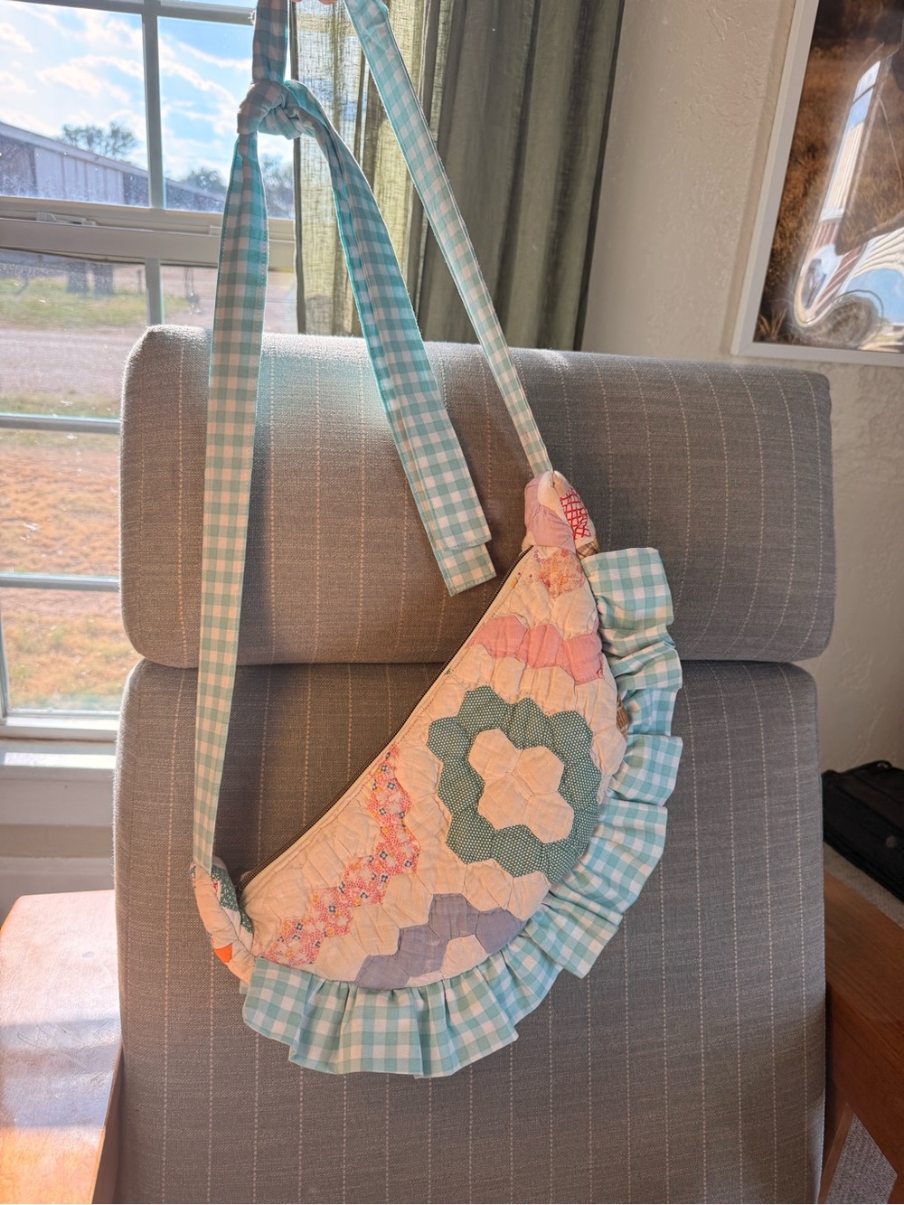 Handmade Vintage quilt crossbody